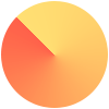orange circle graph
